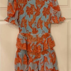 Olivaceous NWT Floral Ruffle Dress M $108